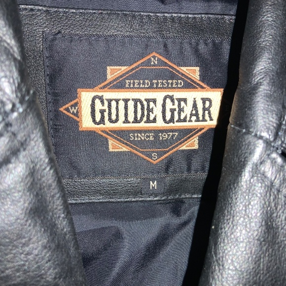 Guide Gear men’s leather double breasted trench coat Sz M removable lining belt - Picture 5 of 14